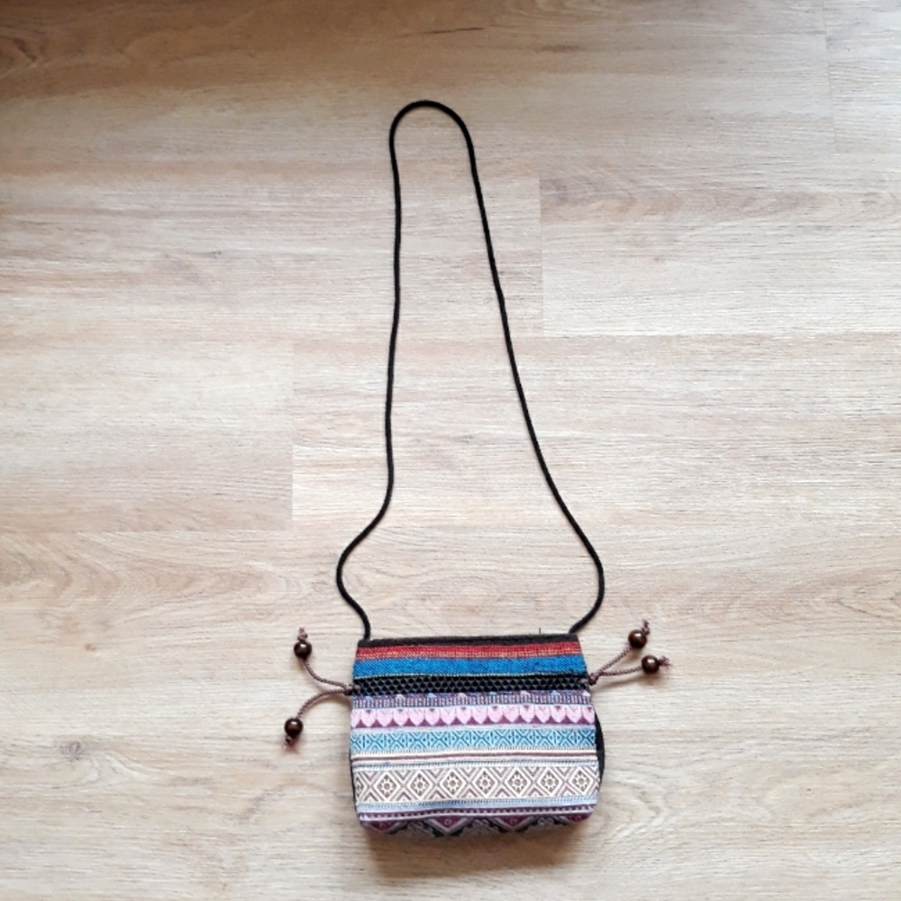 Handmade Hmong Colorful Textile Embroidered Crossbody Bag - Picture 8 of 11